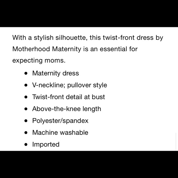 Motherhood maternity twist front dress flare small - Picture 2 of 4